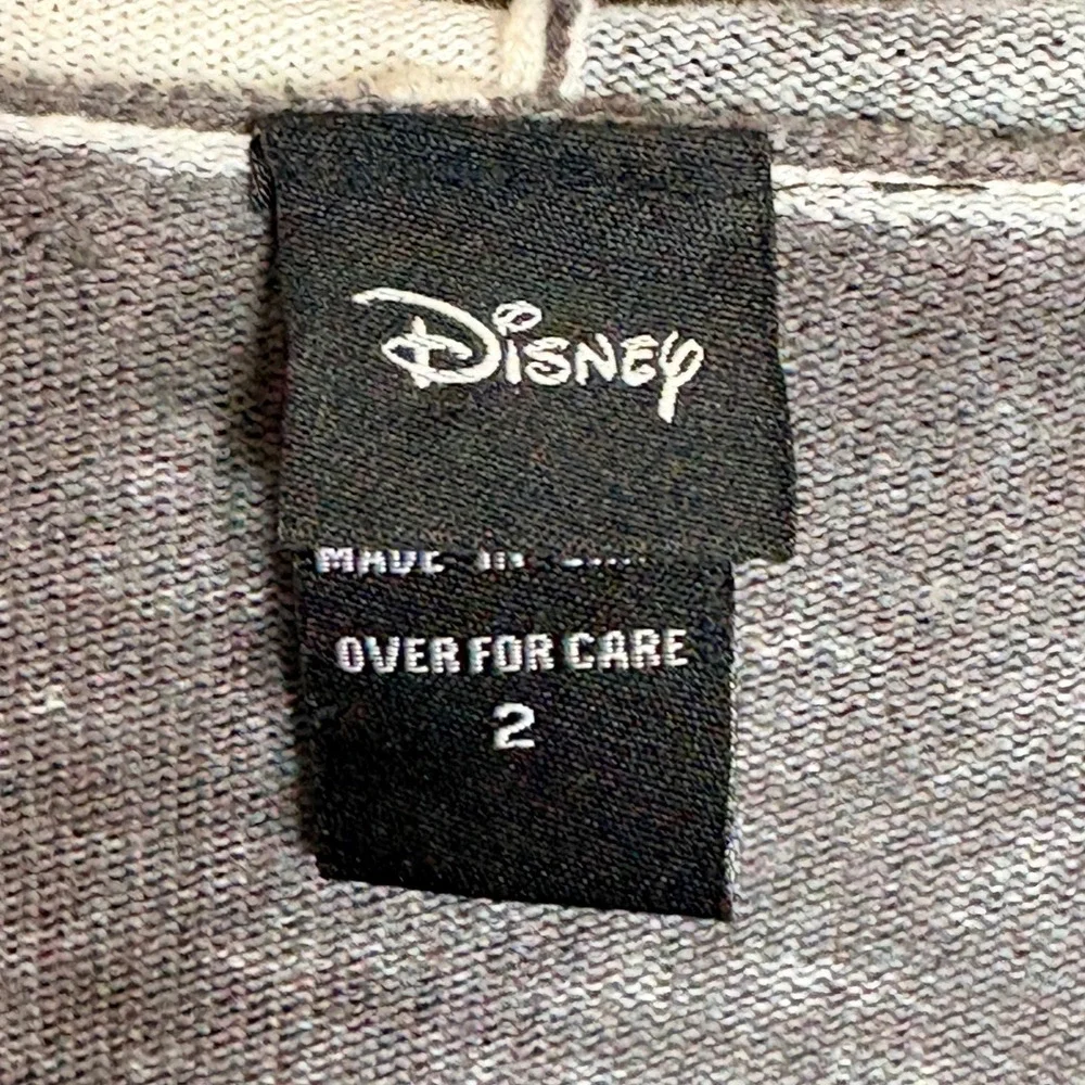 Disney Minnie Mouse Polka Dot‎ Hooded Open Front Cardigan Gray Women Size 2